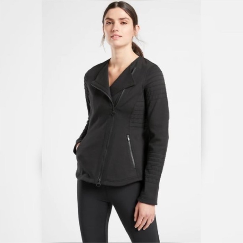 Athleta Moto jacket, black, size medium